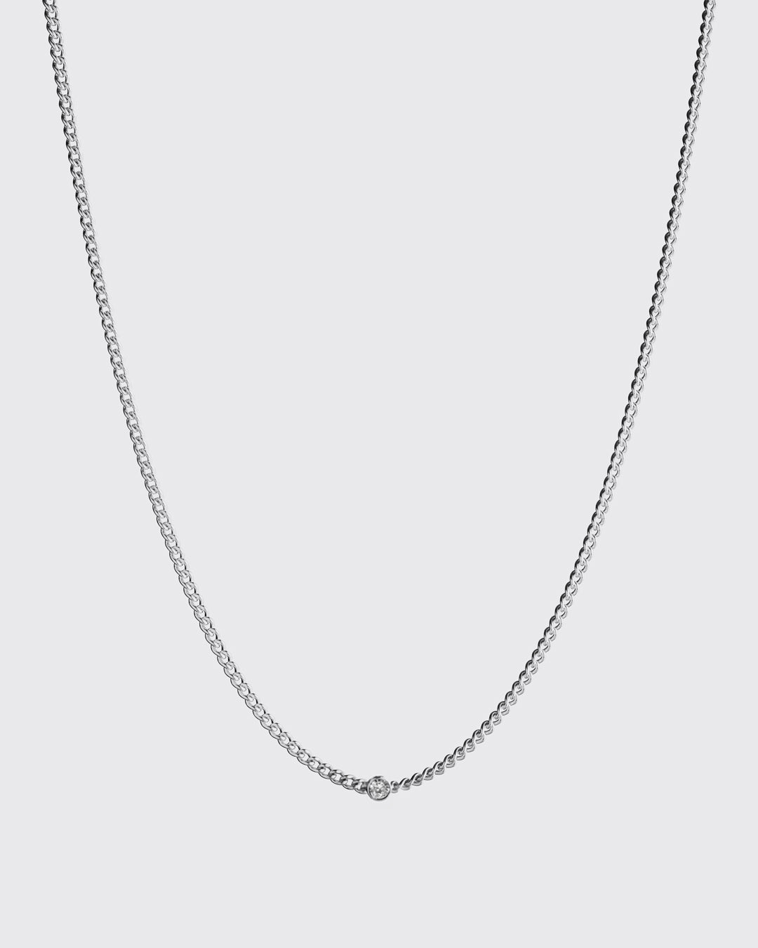 Westhill Silver Diamond Chain Necklace