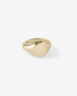 Westhill Gold Diamond Oval Signet Ring
