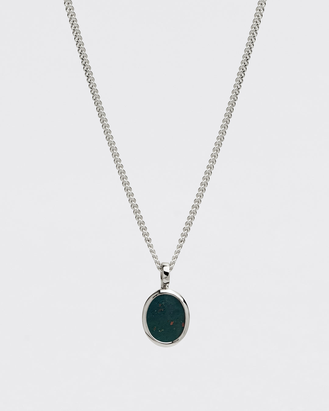 Westhill Silver Portrait Pendant - Bloodstone