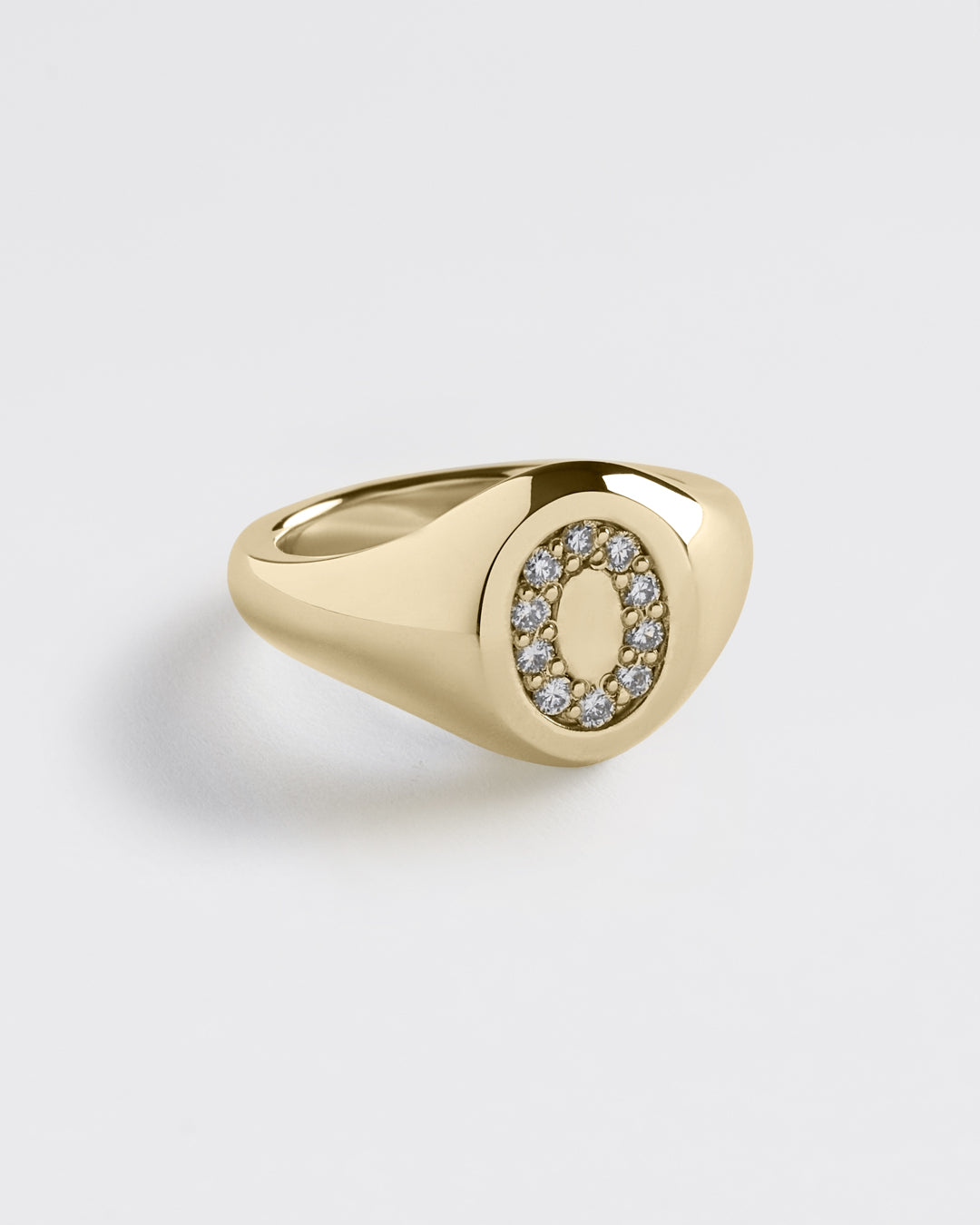 Gold Portrait Signet - Diamonds - Westhill