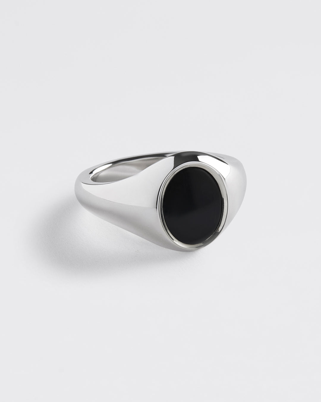 Silver Portrait Signet Ring - Onyx - Westhill