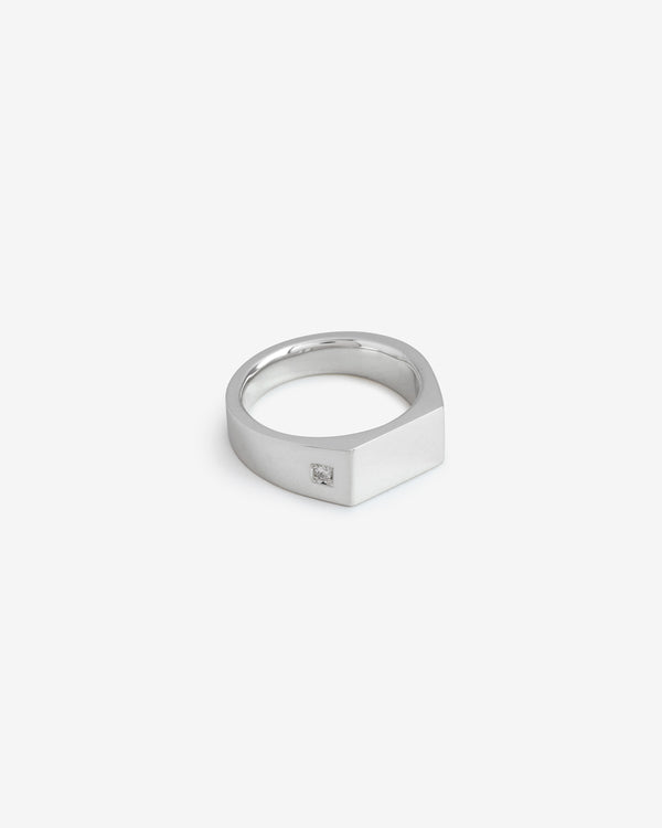 Westhill Silver Diamond Signet Ring