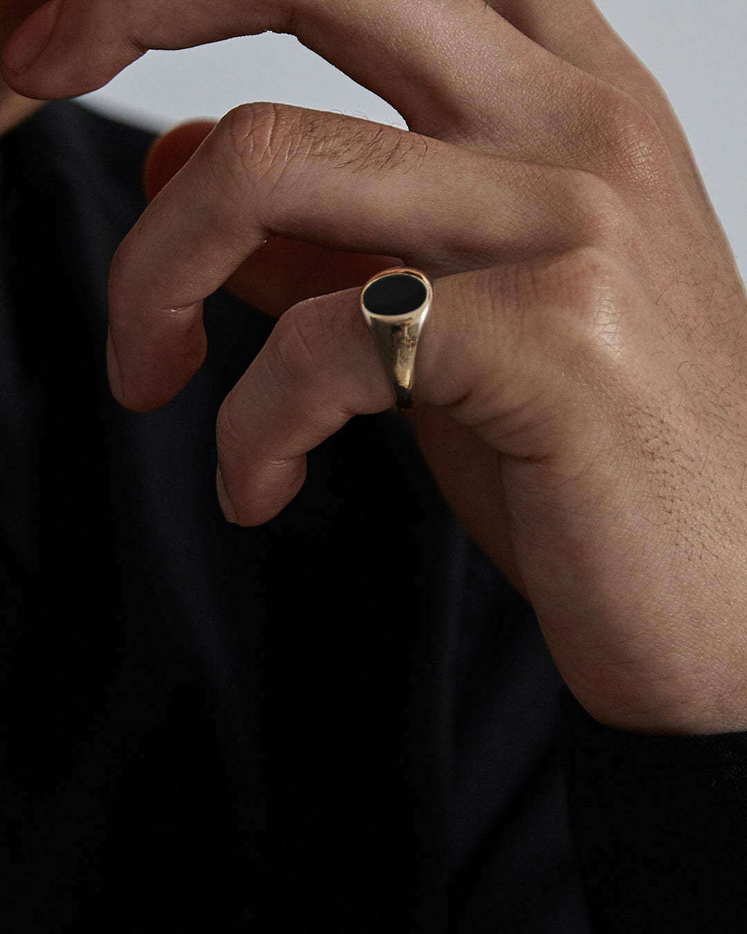 Gold Portrait Signet Ring - Onyx - Westhill