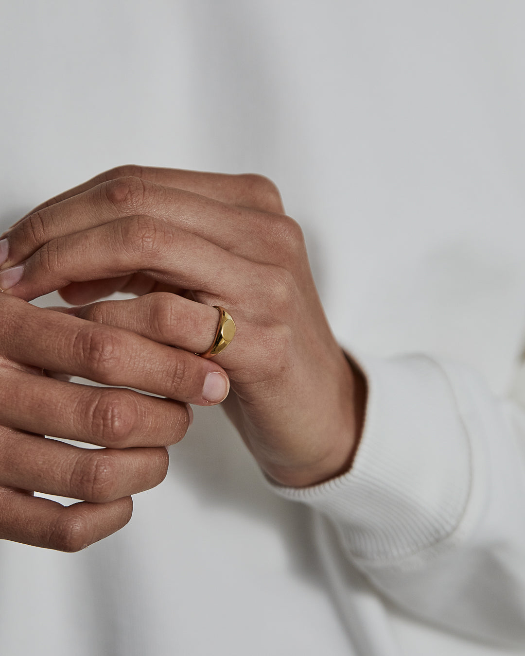 Gold Slim Signet Ring - Westhill