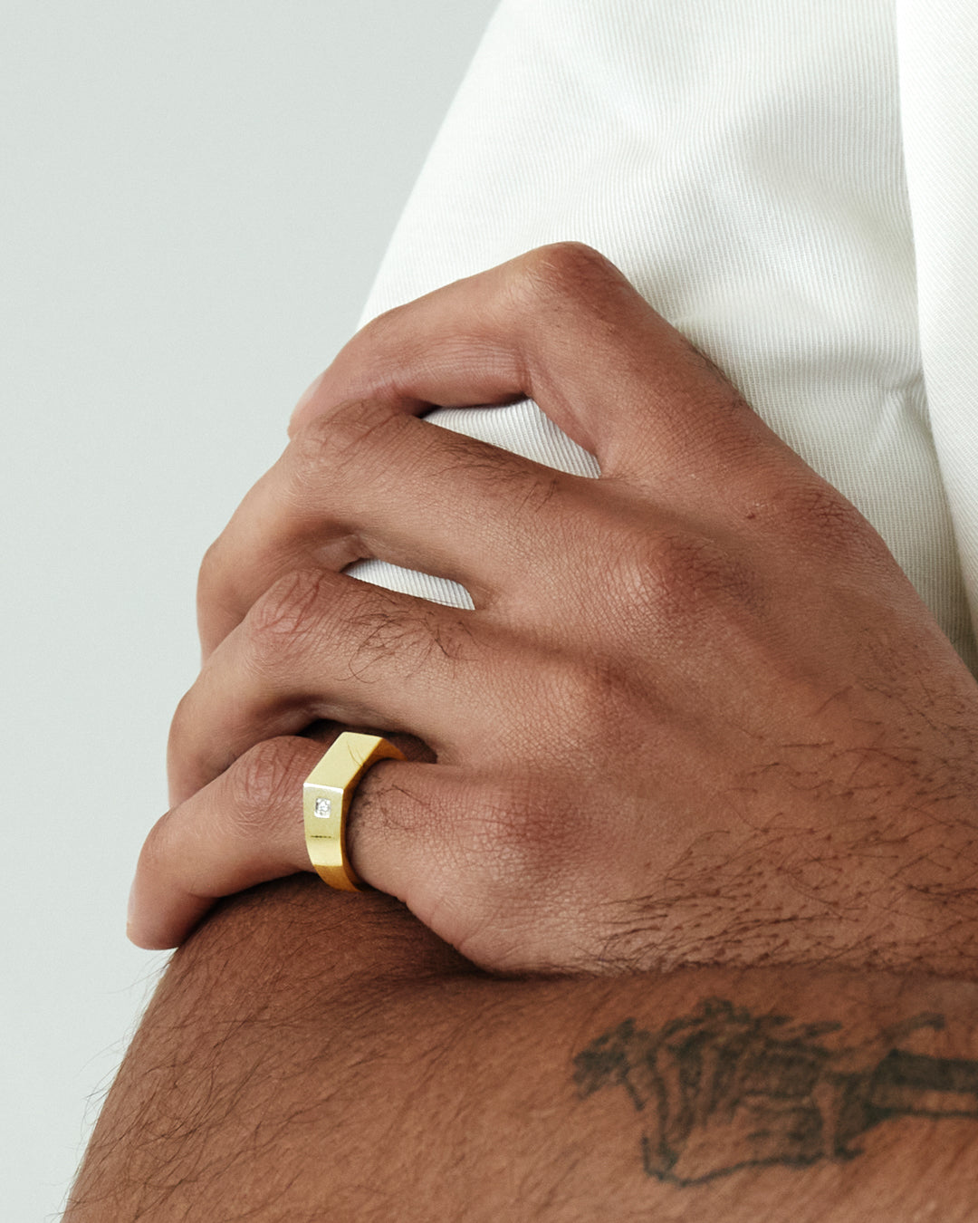 Westhill Gold Diamond Sharp Signet Ring