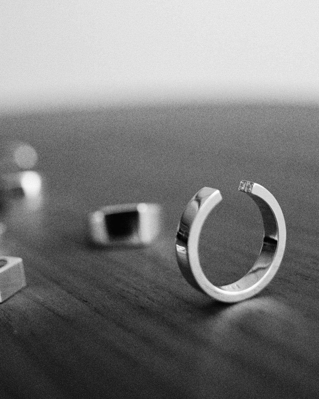 Westhill Silver Diamond Split Ring