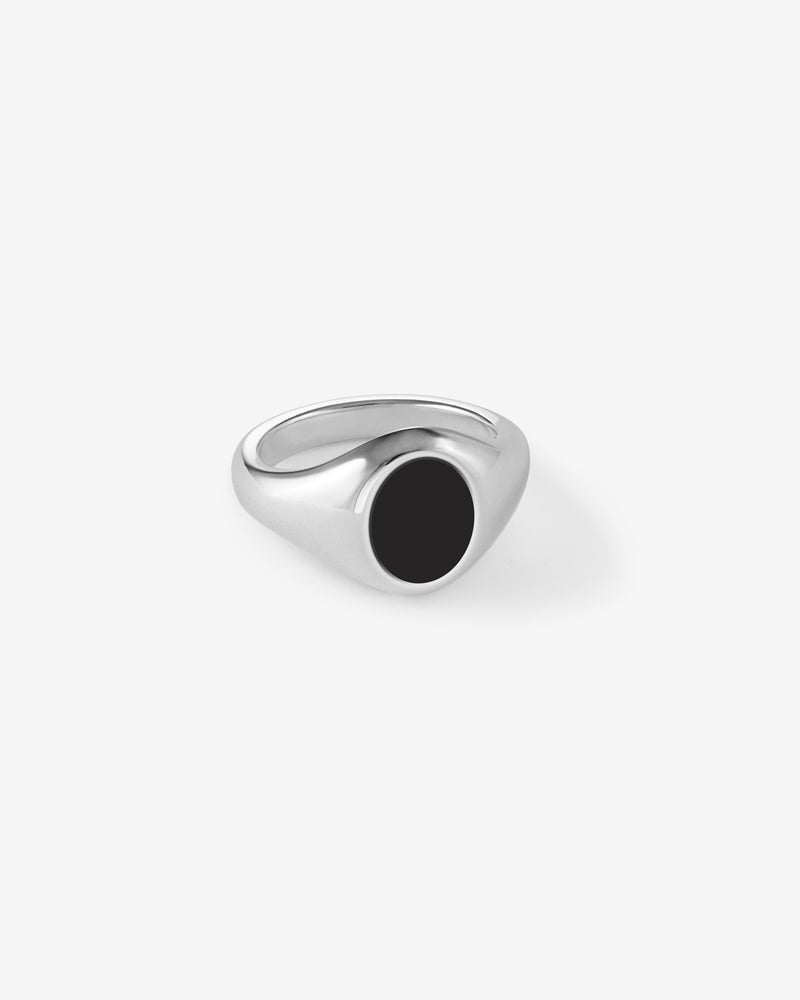 Westhill Silver Onyx Portrait Signet Ring