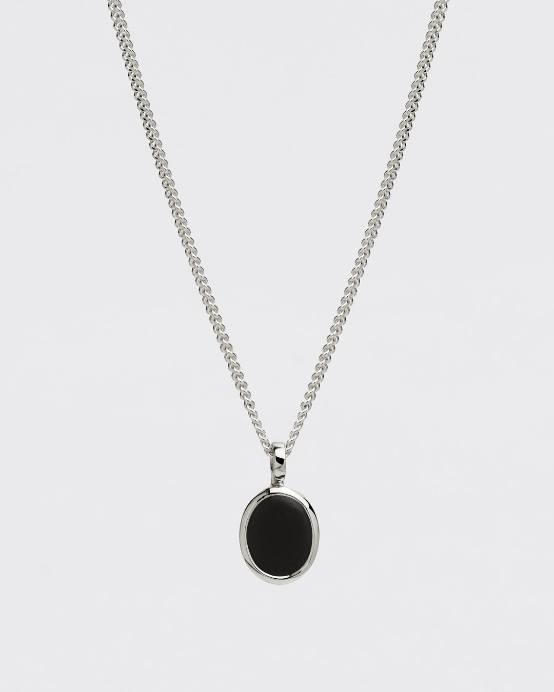 Westhill Silver Portrait Pendant - Onyx