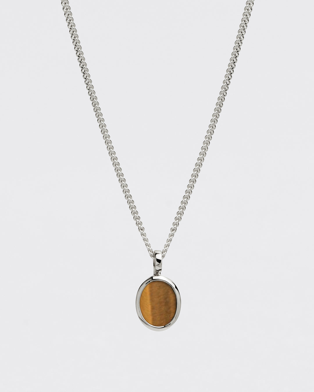 Westhill Silver Portrait Pendant - Tigers Eye