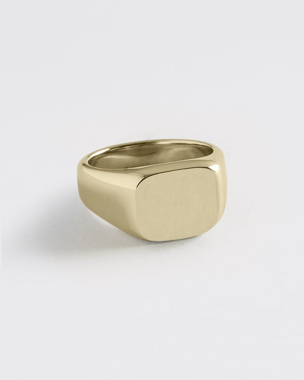 Gold Cushion Signet Ring - Westhill