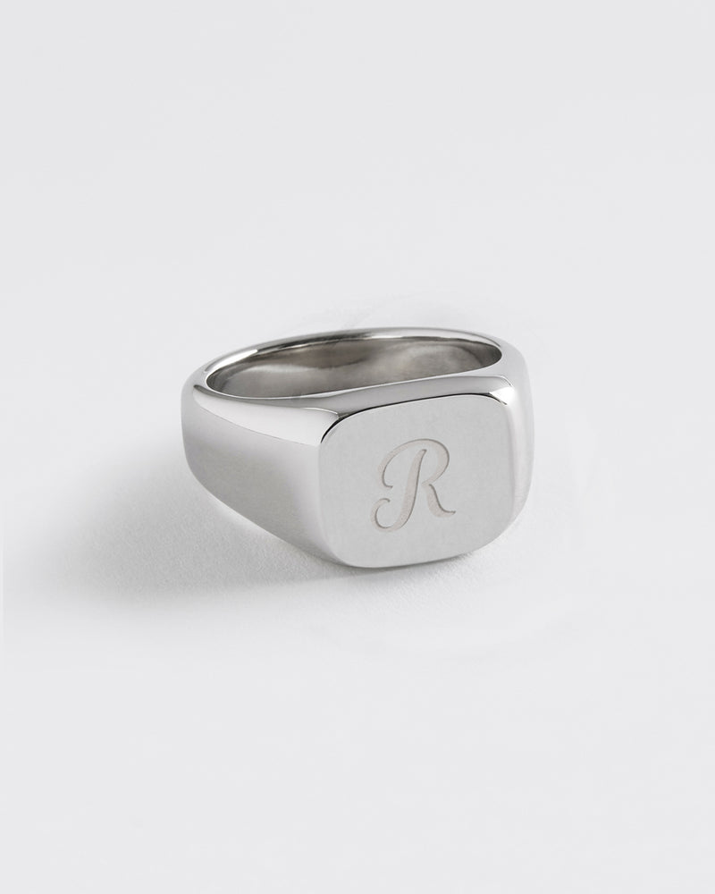 Silver Cushion Signet Ring - Westhill