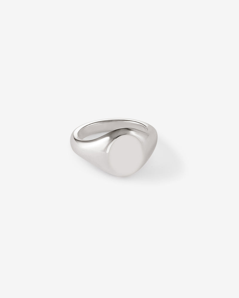White Gold Oval Signet Ring - Westhill