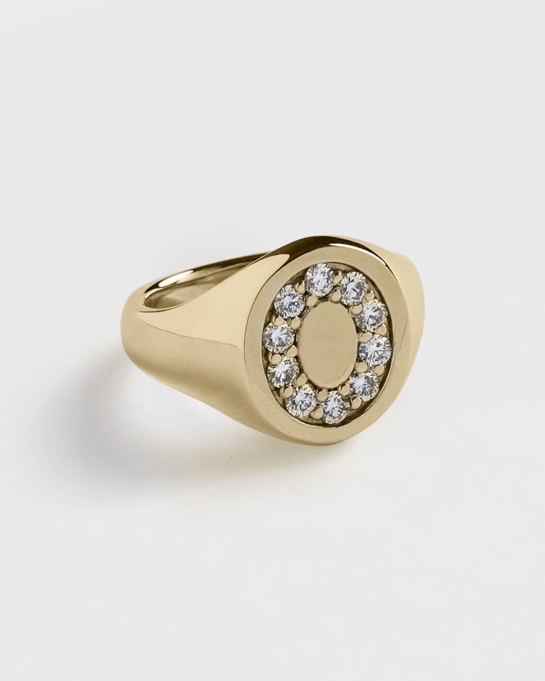 Gold Portrait Signet // Diamond Loop - Westhill