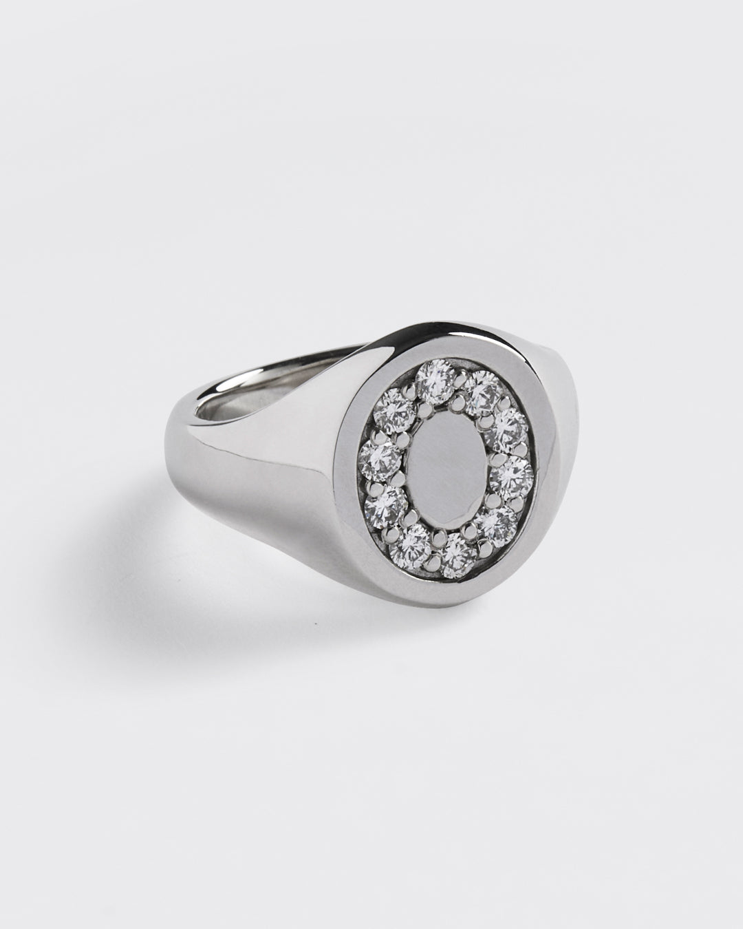 Silver Portrait Signet // Diamond Loop - Westhill