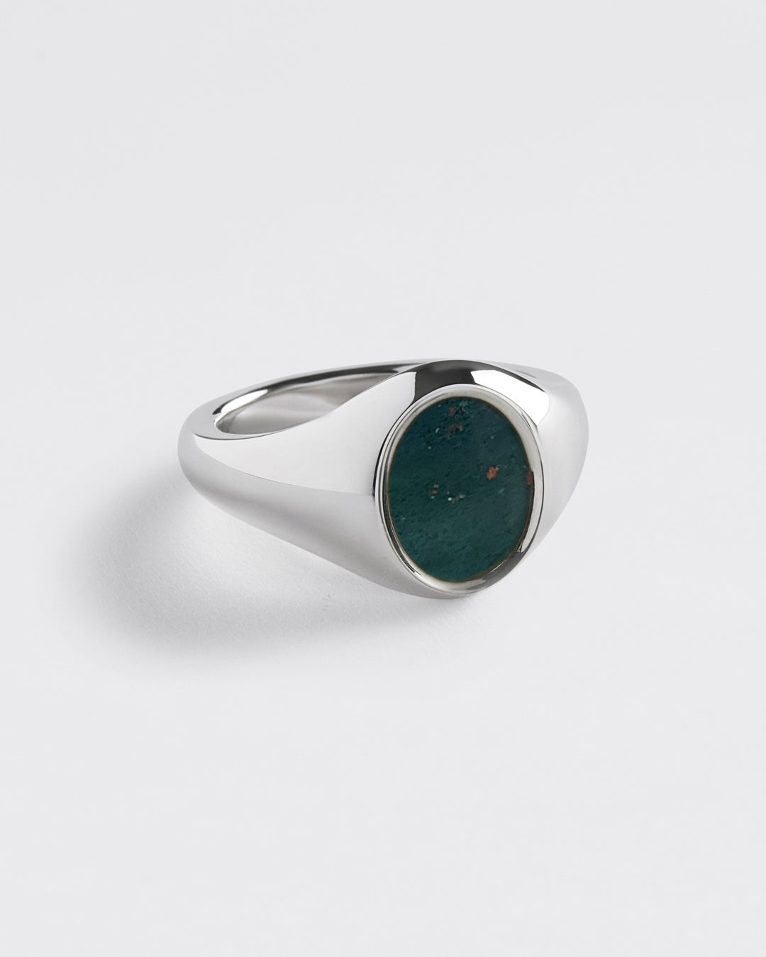 Silver Portrait Signet Ring - Bloodstone - Westhill