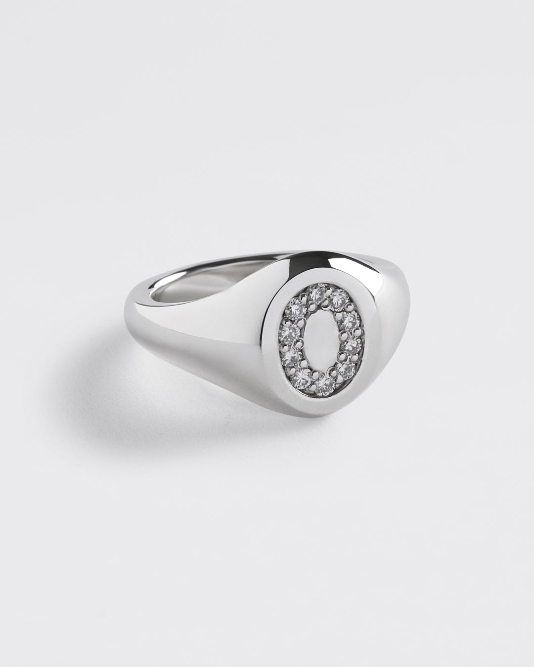 Silver Portrait Signet - Diamonds - Westhill