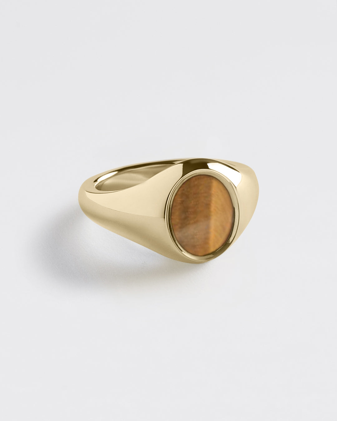 Gold Portrait Signet Ring - Tigers Eye - Westhill