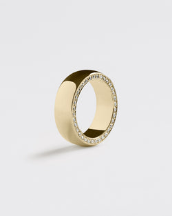 Gold Diamond Halo Band - Rings - Westhill