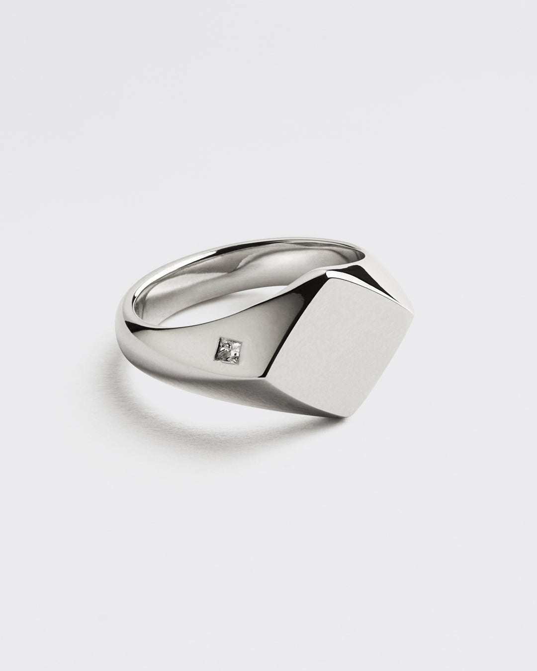 Westhill Silver Diamond Signet Ring