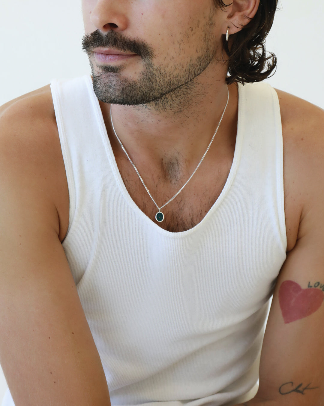 Silver Portrait Pendant // Bloodstone - Westhill