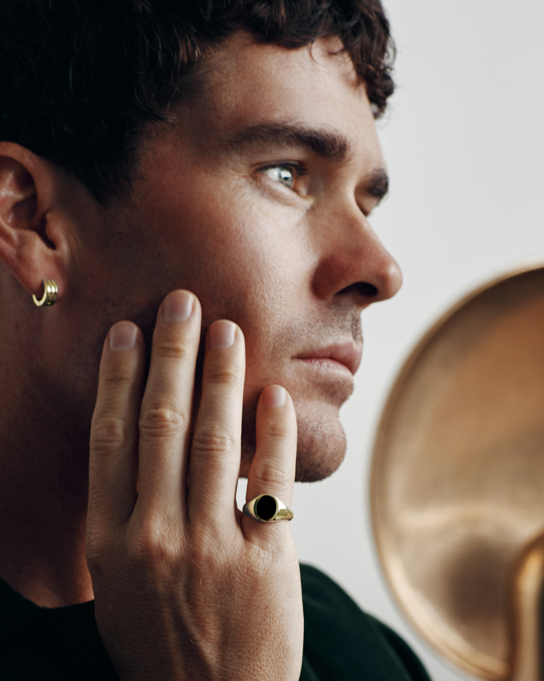 Gold Portrait Signet Ring - Onyx - Westhill