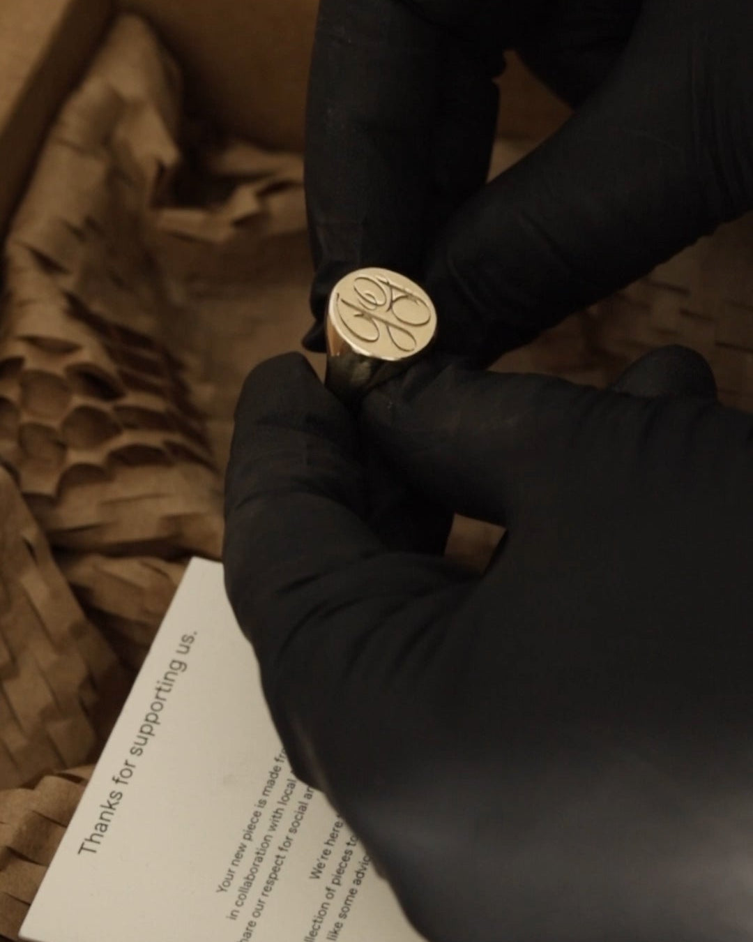 Personalised Solid Gold Signet Ring Made in Australia by Westhill