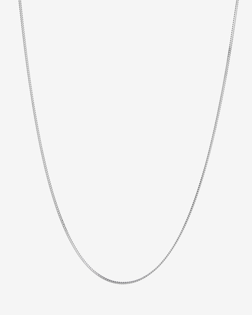 Curb chain necklace 2024 white gold