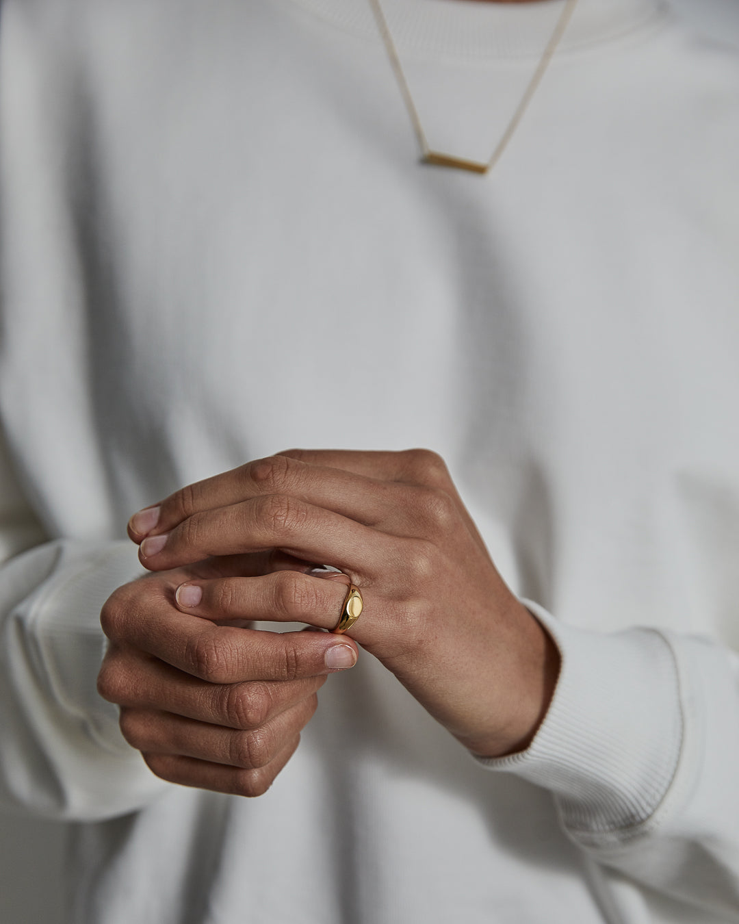 Gold Slim Signet Ring - Westhill