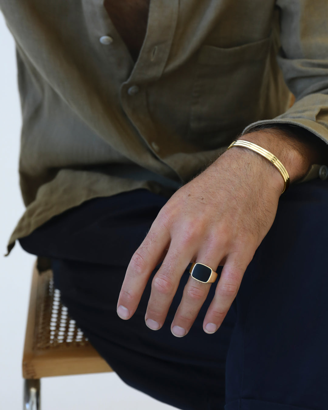 Westhill Gold Cushion XL Signet Ring