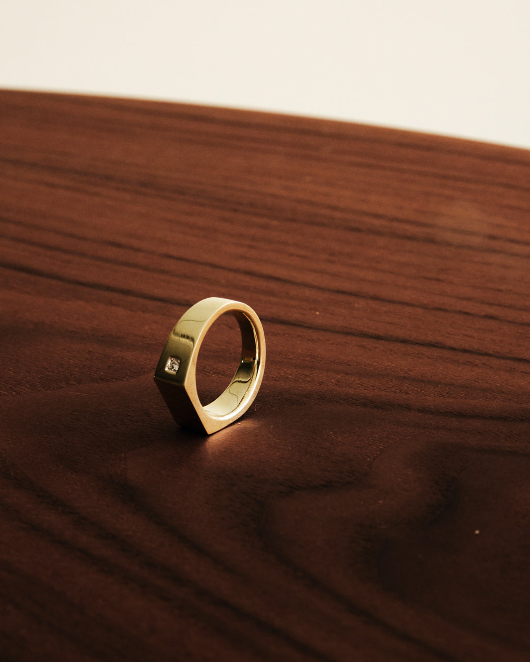 Westhill Gold Diamond Sharp Signet Ring