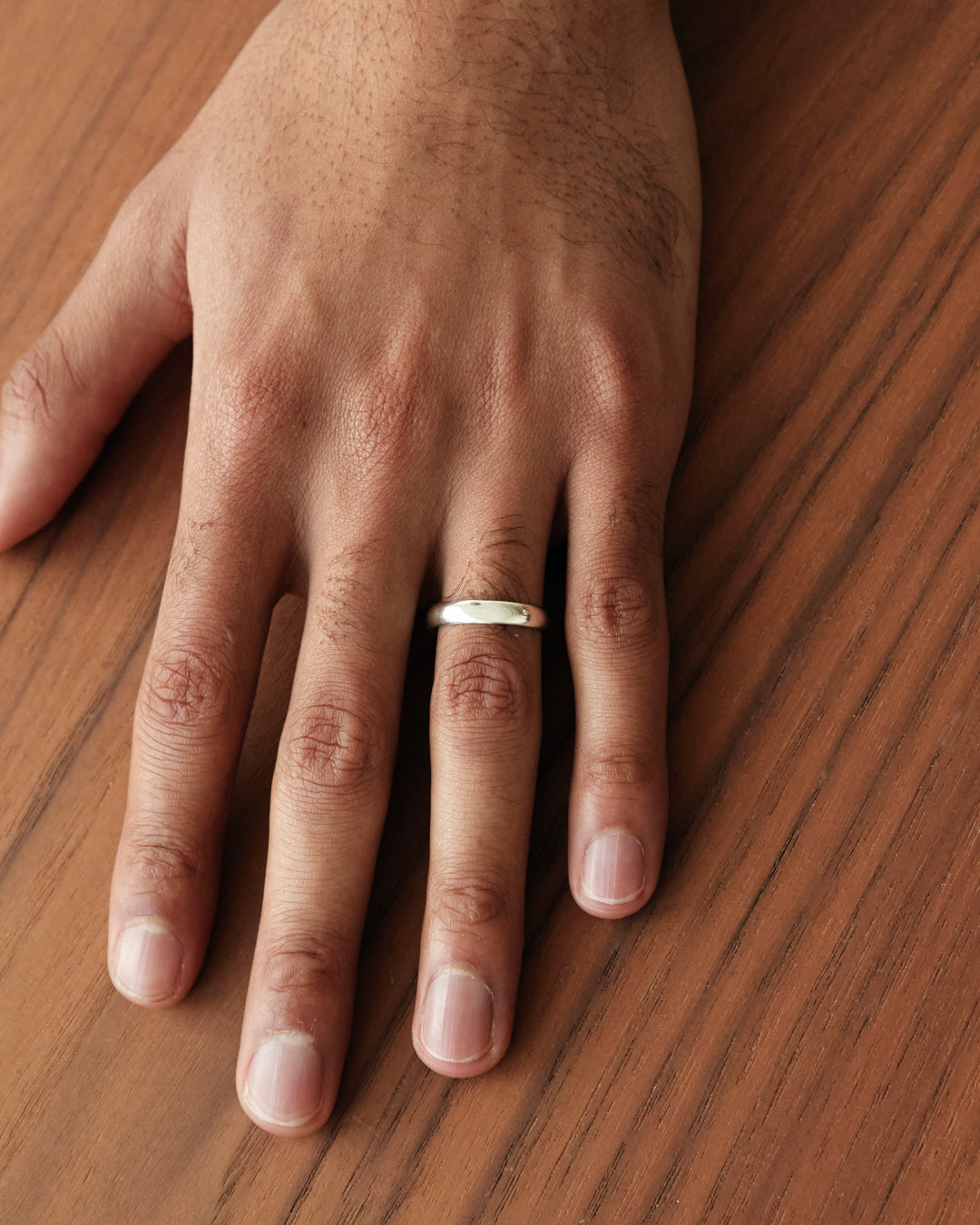 Wedding Band - White Gold Curve Band 4.5mm - Westhill