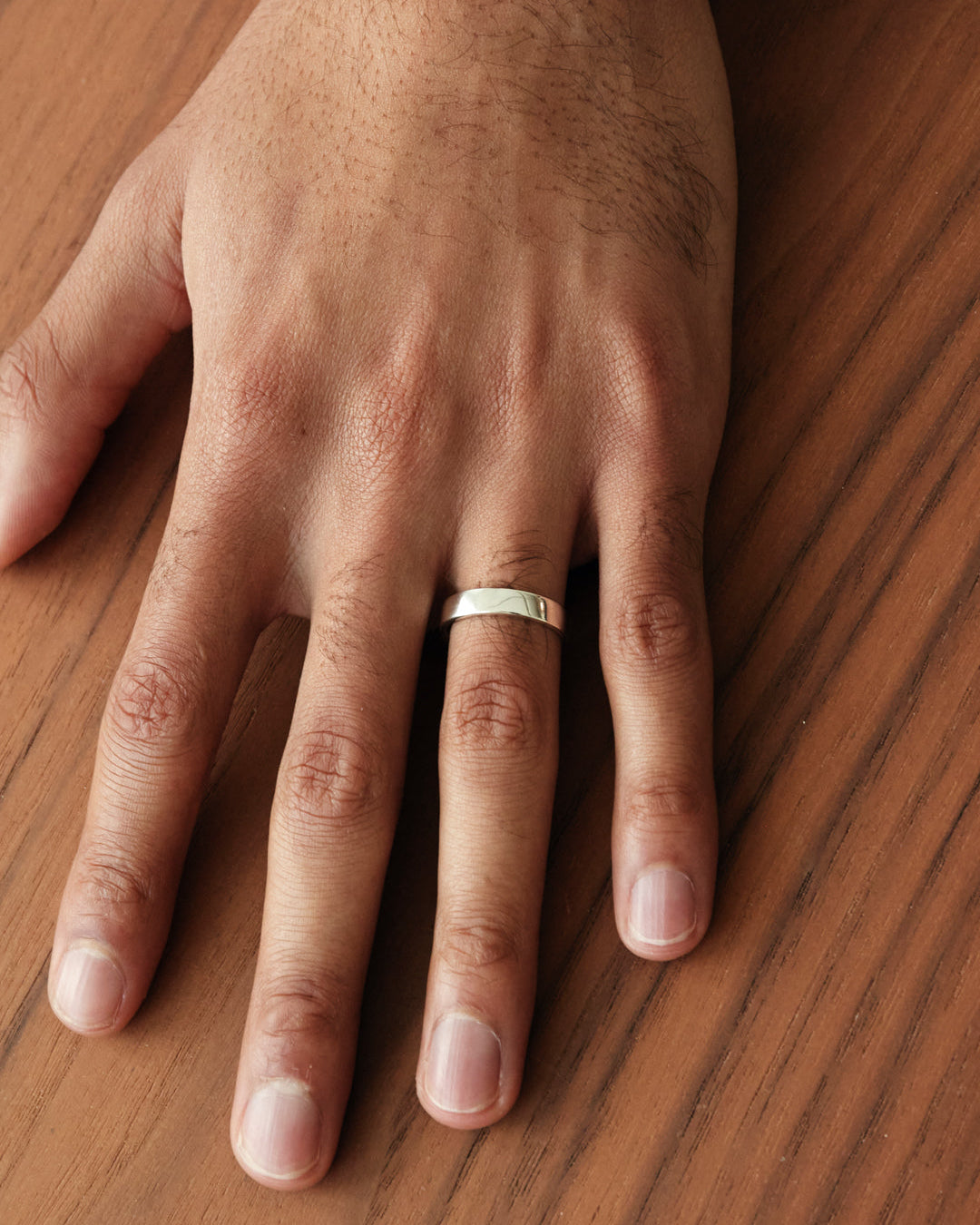 Wedding Band - White Gold Square Band 4.5mm - Westhill